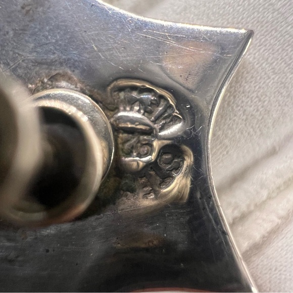 Vintage Taxco Mexico Sterling Silver Abalone Brooch Pin/ Pendant & Earrings Set - Picture 10 of 13